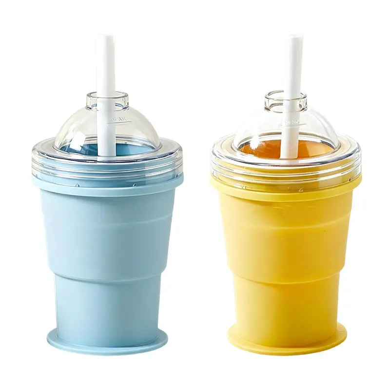🧊2-in-1 Collapsible Silicone Cup Ice Ball Maker Portable Foldable Whiskey Ice Mold