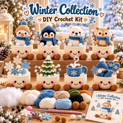 ❄️ Winter Cozy Crochet DIY Kit – Make Your Own Adorable Winter Friend