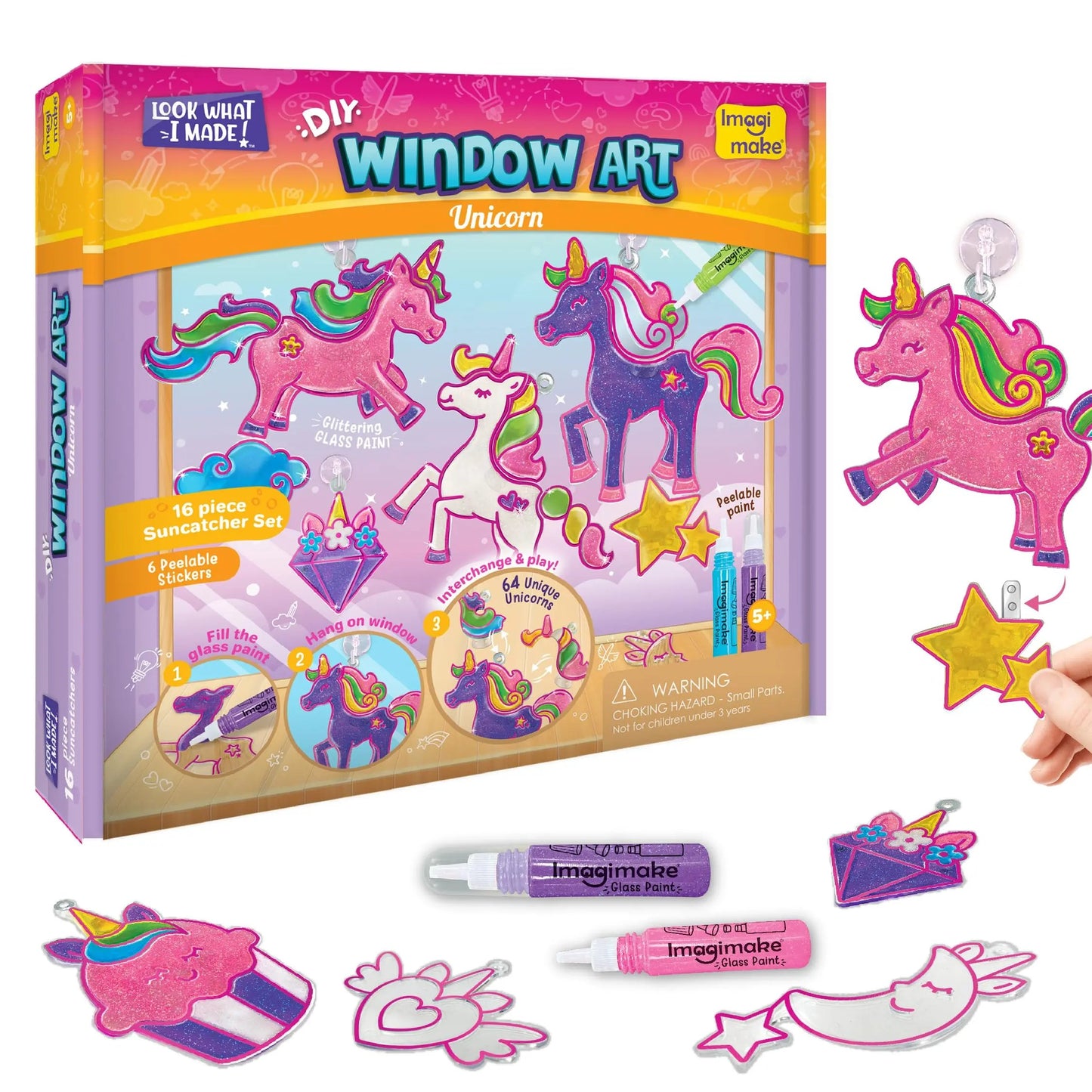 👸🦄 Princess & Unicorn Stained Glass DIY Kit – Create Magical Window Suncatcher Art