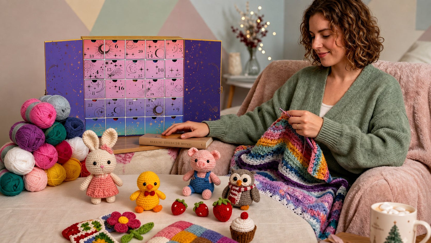 🎁🧵 Crochet Advent Calendar 2026 – 25 Days of Yarn, Crochet Tools, Patterns & Creative Surprises (🔥Same as in the video)
