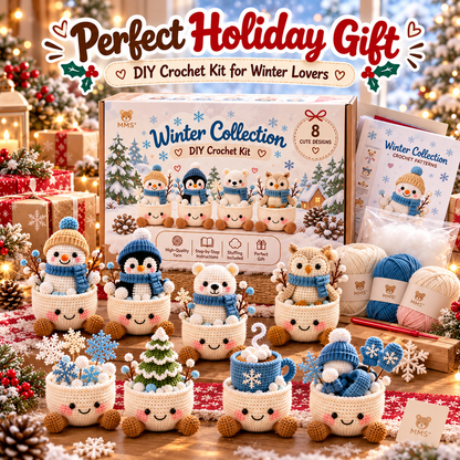 ❄️ Winter Cozy Crochet DIY Kit – Make Your Own Adorable Winter Friend