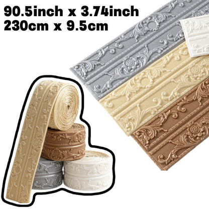 🏡Flexible Peel & Stick Decorative Trim – Wall, Ceiling & Cabinet Molding