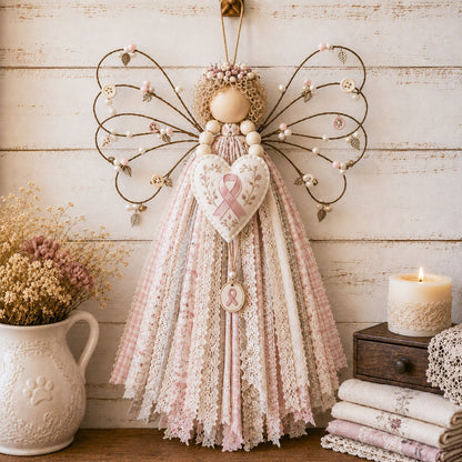 🪽 Vintage Wire‑Wing Angel Fabric DIY Craft Kit