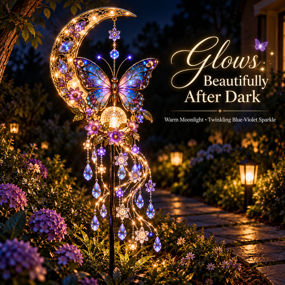 🦋 Moonwing Cascade™ | A Little Garden Magic After Dark 🌙