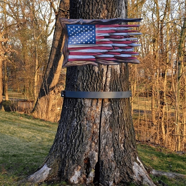 🇺🇸 Driftwood American Flag Wall Art Patriotic Handmade Decor