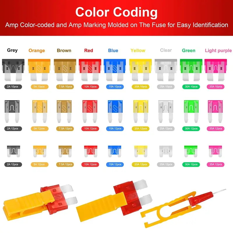 🚗Assorted Car Blade Fuse Kit with Fuse Puller