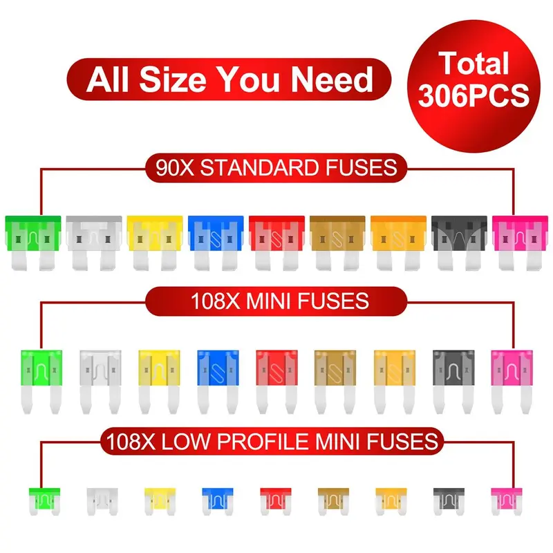 🚗Assorted Car Blade Fuse Kit with Fuse Puller