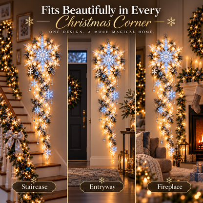 ❄️ Midnight Blizzard Trail™ Giant Snowflake Wall Light