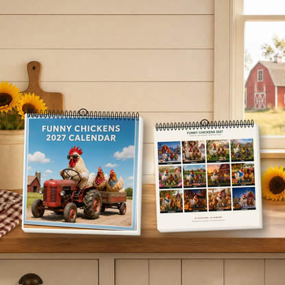 Funny Chickens 2027 Calendar