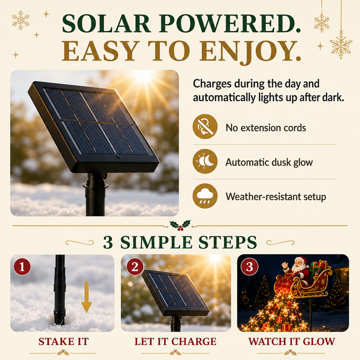 🎅✨2026 New Santa’s Magical Gift-Filled Sleigh – Solar Christmas Yard Light