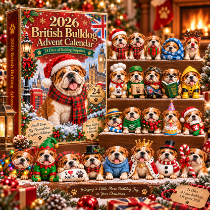 🐶🐾 Bulldog Trouble Advent Calendar – 24 Days of Christmas Chaos