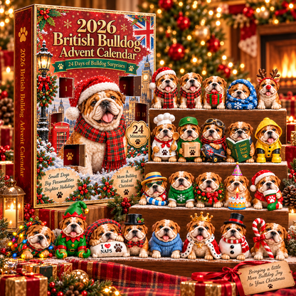 🐶🐾 Bulldog Trouble Advent Calendar – 24 Days of Christmas Chaos