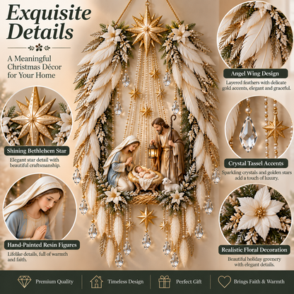 ✨ Held Beneath His Wings | Nativity Christmas Wall Light