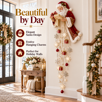 🎅✨ Santa’s Giftfall Magic™ | Lighted Christmas Cascade Wall Decor