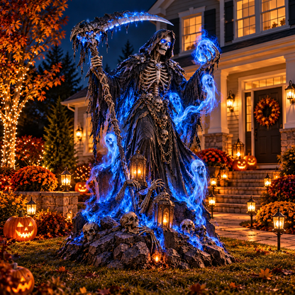 🎁💀The Grim Reaper’s Glowing Garden-A Spooky Halloween Yard Display