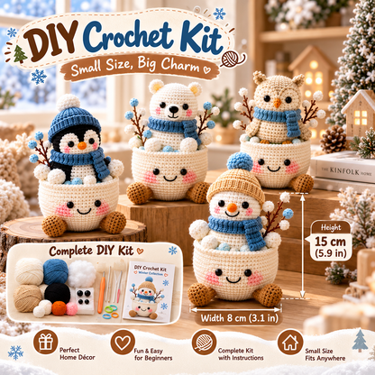 ❄️ Winter Cozy Crochet DIY Kit – Make Your Own Adorable Winter Friend