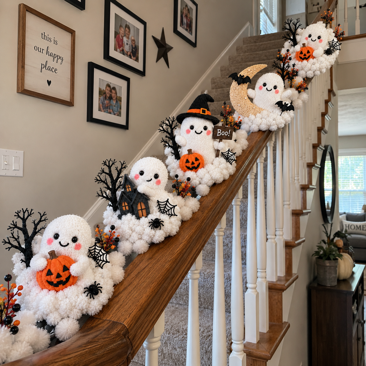 👻 Boo Crew™ | Whimsical Halloween Ghost Decor for Stairs & Tabletops