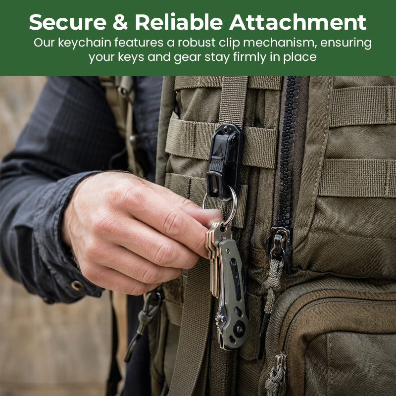🎒🔑 Heavy-Duty Tactical Quick Release Keychain Clip for EDC