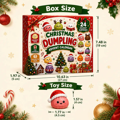🎅🥟 24-Day Christmas Dumpling Squishy Advent Calendar – 24 Cute Surprises to Collect & Squeeze