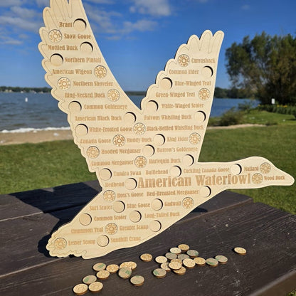 🔥 LAST DAY 50% OFF | 🦆 American Waterfowl Challenge Map | 41 Species Hunting & Harvest Tracker