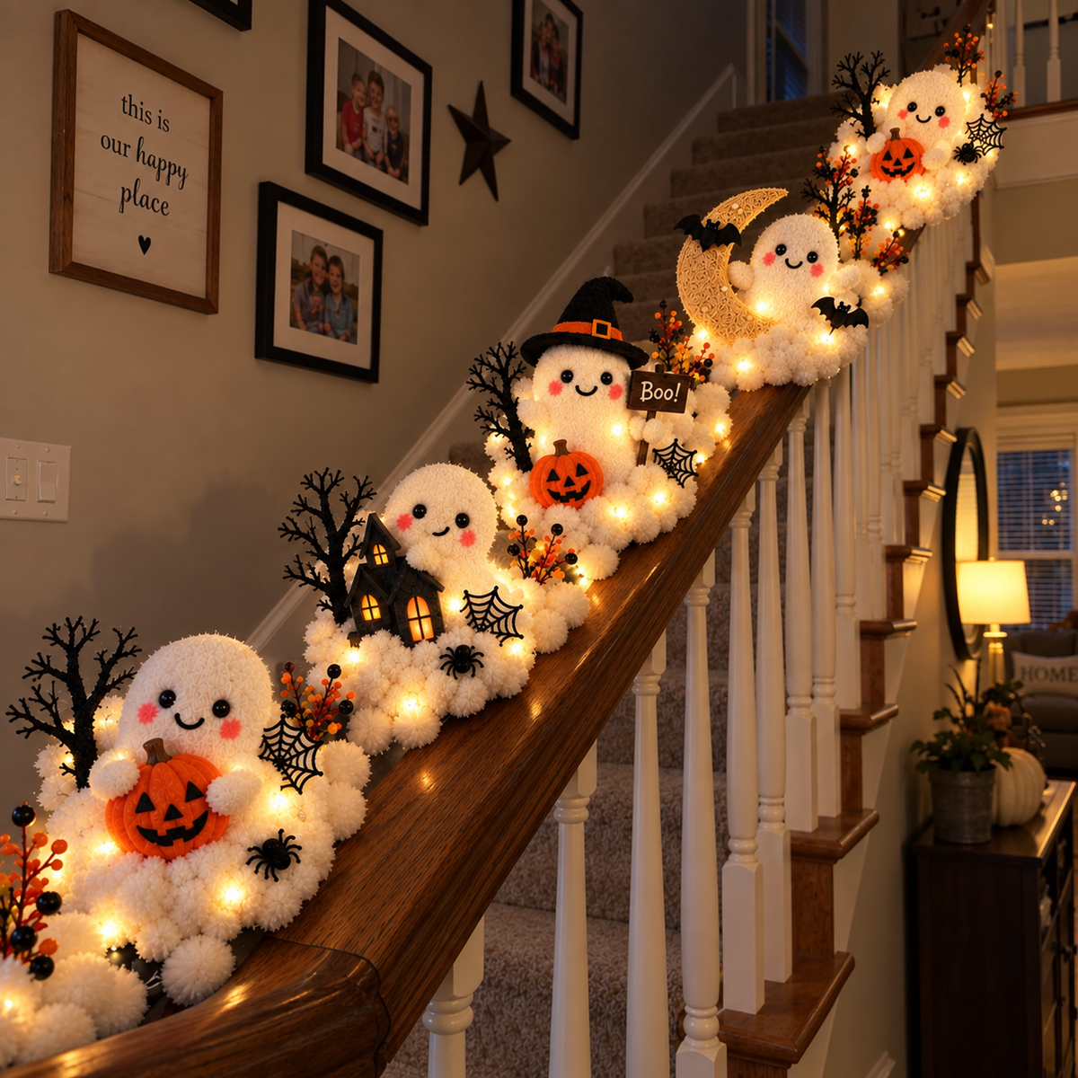 👻 Boo Crew™ | Whimsical Halloween Ghost Decor for Stairs & Tabletops
