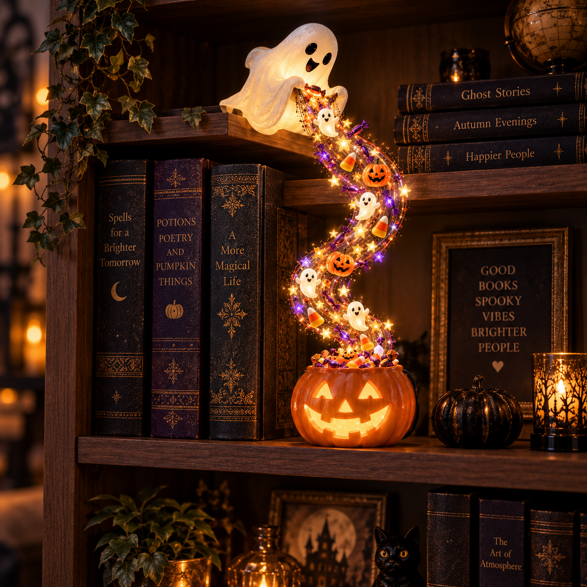 🔥 49% OFF | 🌙 Midnight Spellstream Halloween Shelf Light ✨