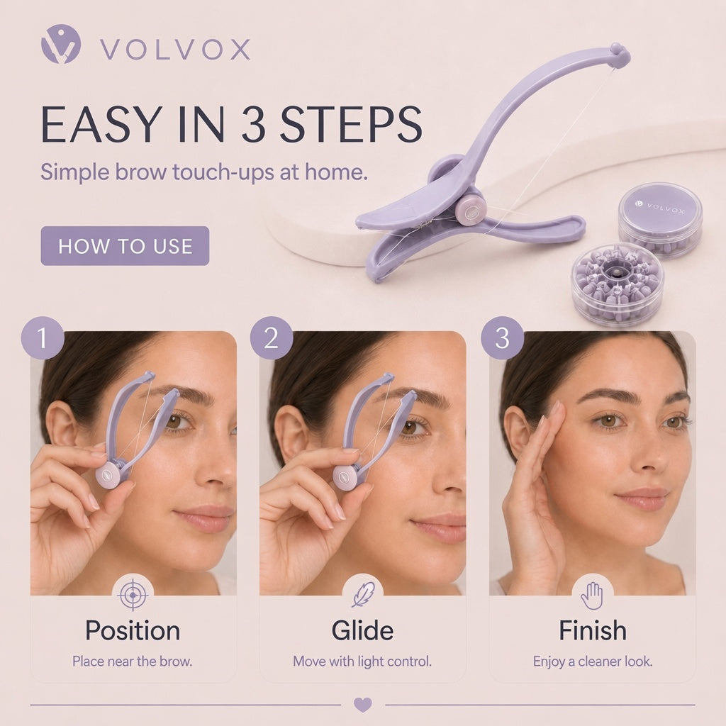 ✨ No-Pain Precise Eyebrow Threading Device – Reusable Facial Hair Remover