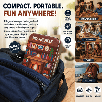 📚🎲Bookshelf Balance Stacking Game in Travel Tin