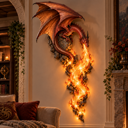 🔥 Last Day 49% OFF | 🐉 Wyrmflame Sentinel™ – Dragon Wall Sconce