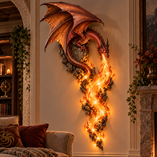 🔥 Last Day 49% OFF | 🐉 Wyrmflame Sentinel™ – Dragon Wall Sconce