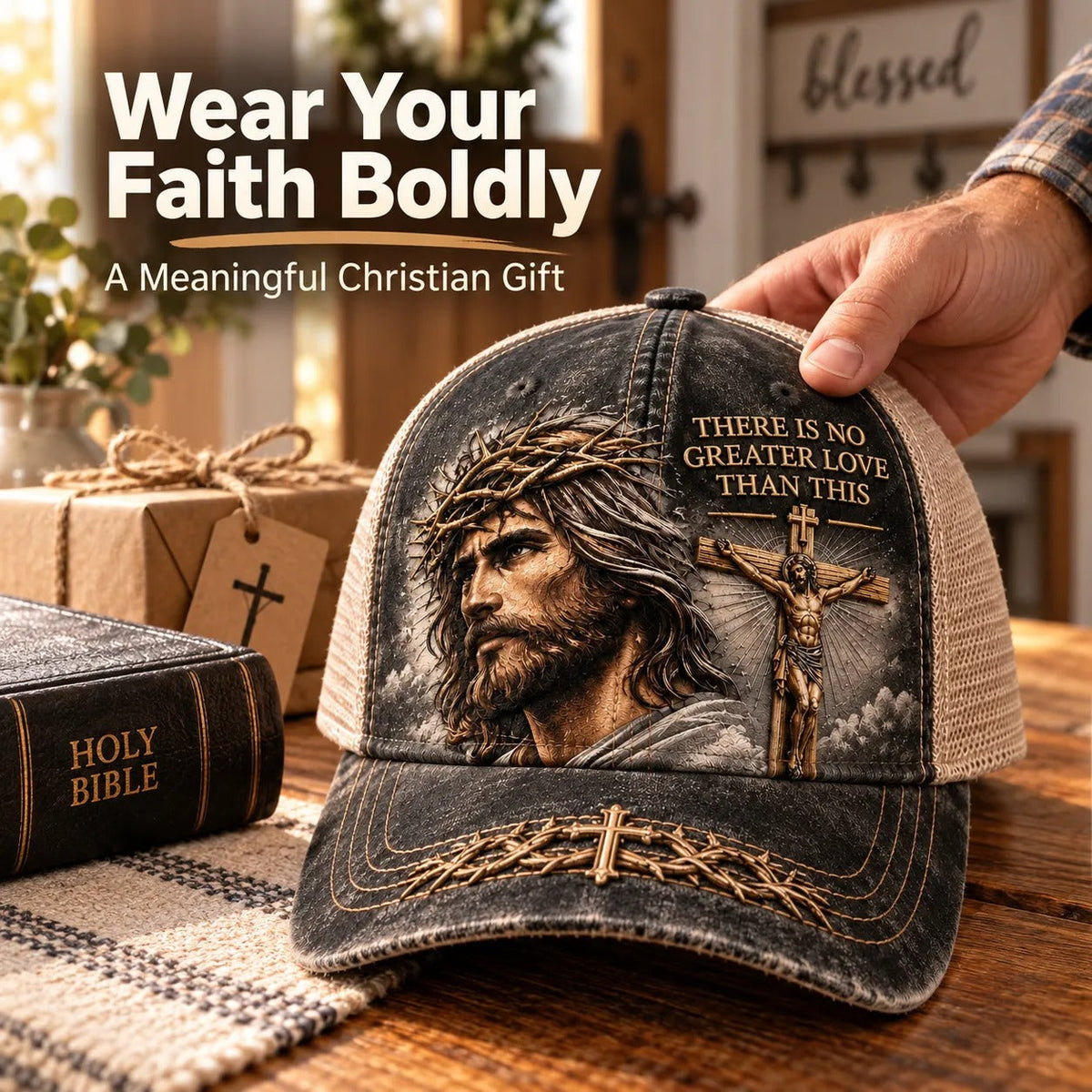 ✝️ Love Wore Thorns | Vintage Faith Cap