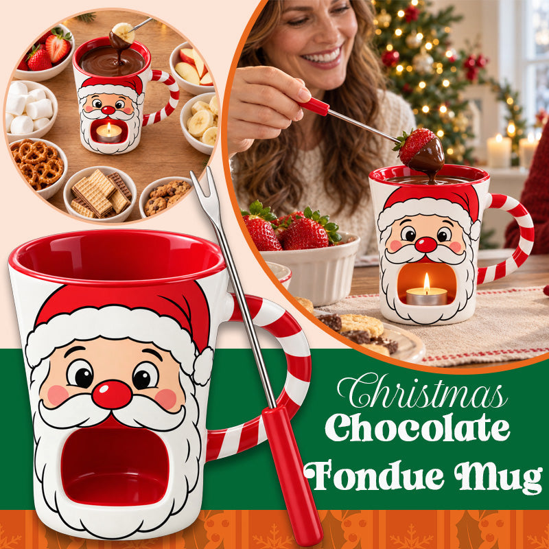 🎅 Melt a Little Christmas Magic | Santa Chocolate Fondue Mug 🍫
