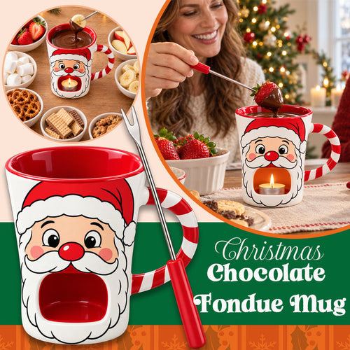 🎅 Melt a Little Christmas Magic | Santa Chocolate Fondue Mug 🍫