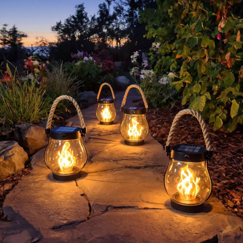 🔥Vintage Style Solar Flame Lantern