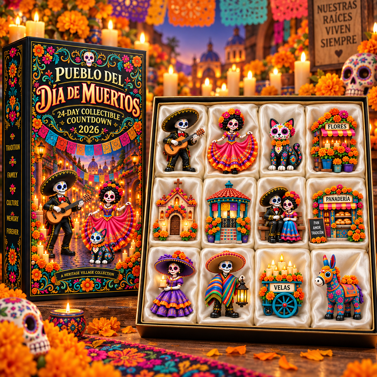 💀 Pueblo del Día de Muertos 2026 – 24 Days of Color, Memory & Tradition 🌼🕯️