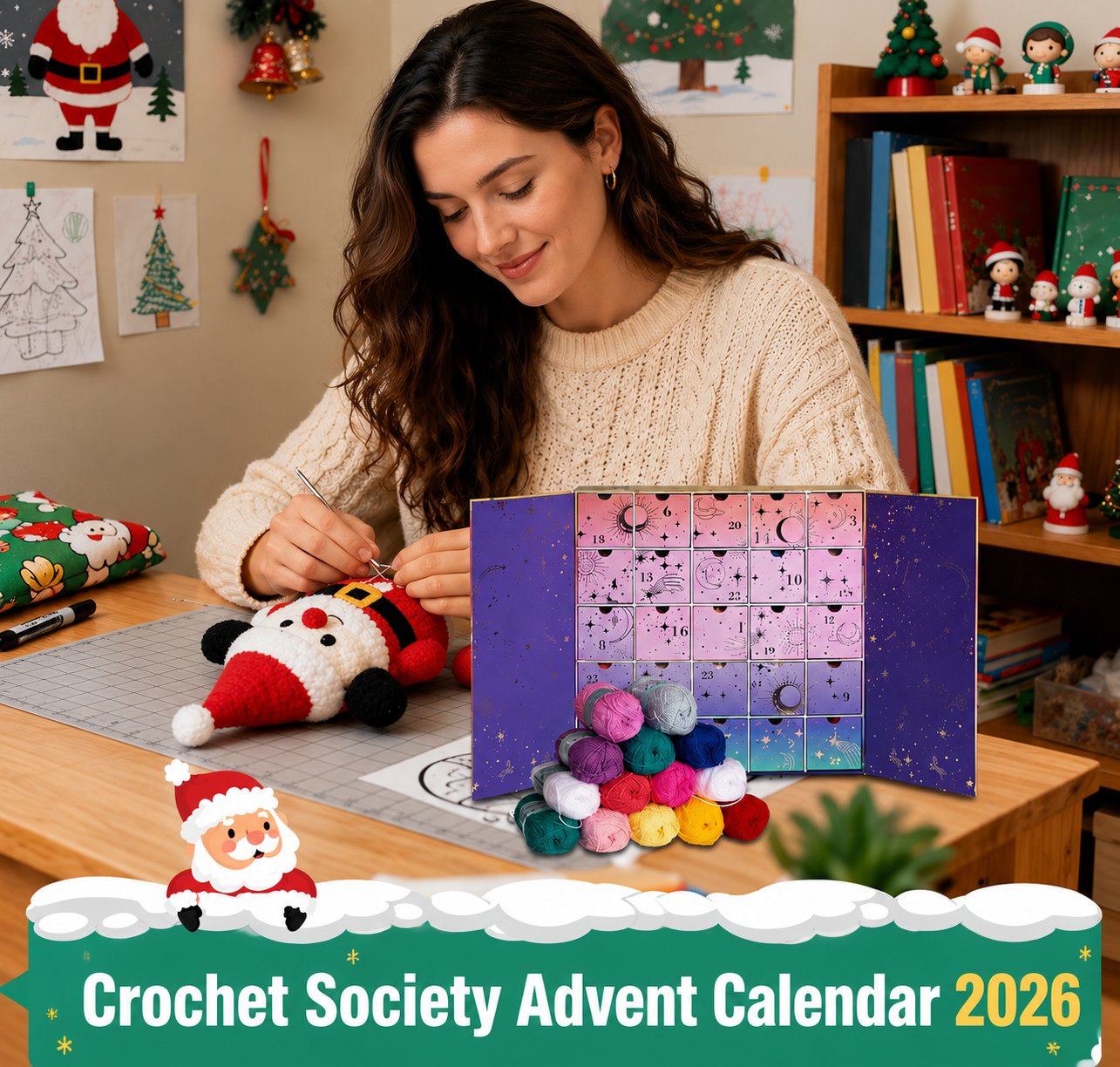 🎁🧵 Crochet Advent Calendar 2026 – 25 Days of Yarn, Crochet Tools, Patterns & Creative Surprises (🔥Same as in the video)