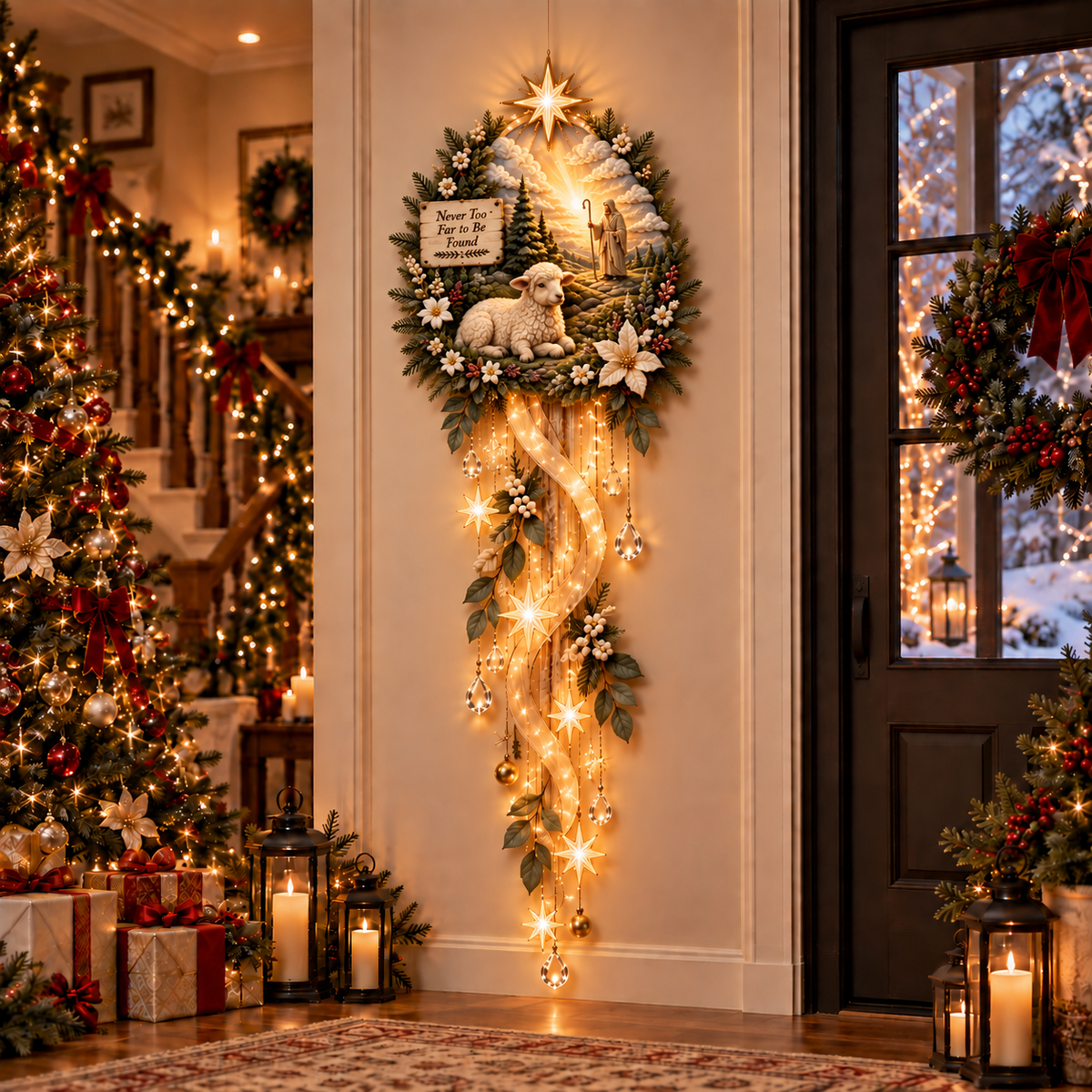 🎄 The Star Above Bethlehem | Glowing Nativity Wall Décor