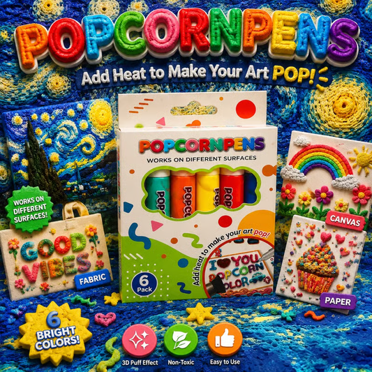 🖍️ ONLY $9.99 TODAY | 🫧 Heat Activated Puffy Pens | Turn Simple Doodles Into Fun 3D Art 🎁
