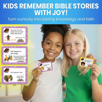 📖 Bible Trivia Challenge for Kids – 300 Questions, 150 Cards, Perfect for Family Game Night & Sunday School