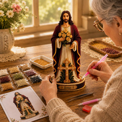 🔥LAST DAY 49% OFF✝️ DIY Sacred Jesus Crystal Bead Art Kit