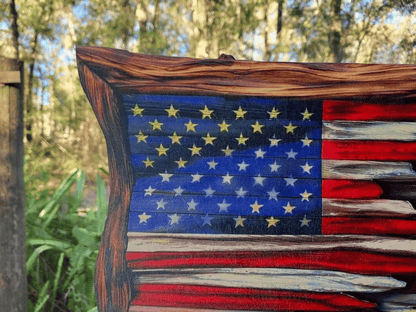 🇺🇸 Driftwood American Flag Wall Art Patriotic Handmade Decor
