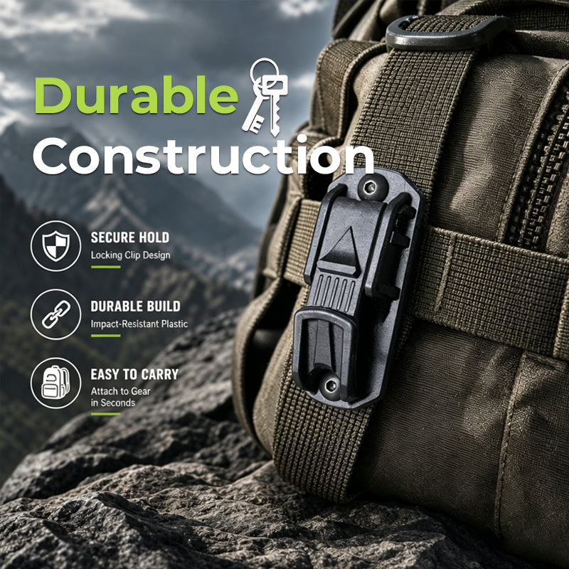 🎒🔑 Heavy-Duty Tactical Quick Release Keychain Clip for EDC
