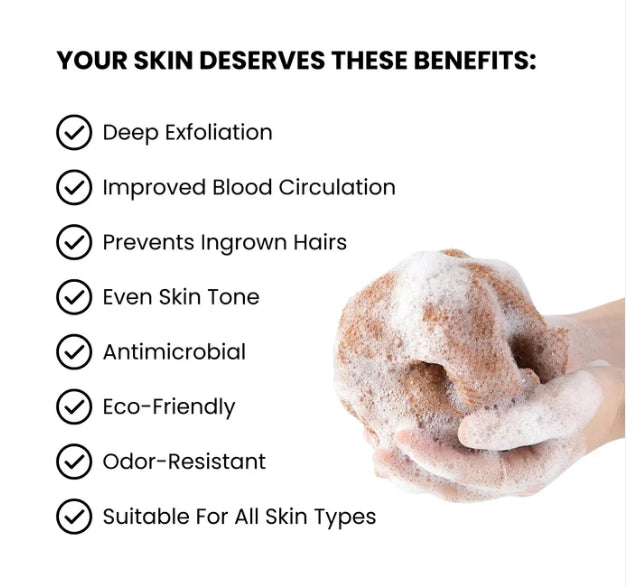 BUY 1 Get 3 Pack 🧼Authentic African Exfoliating Net Bath Sponge🚿