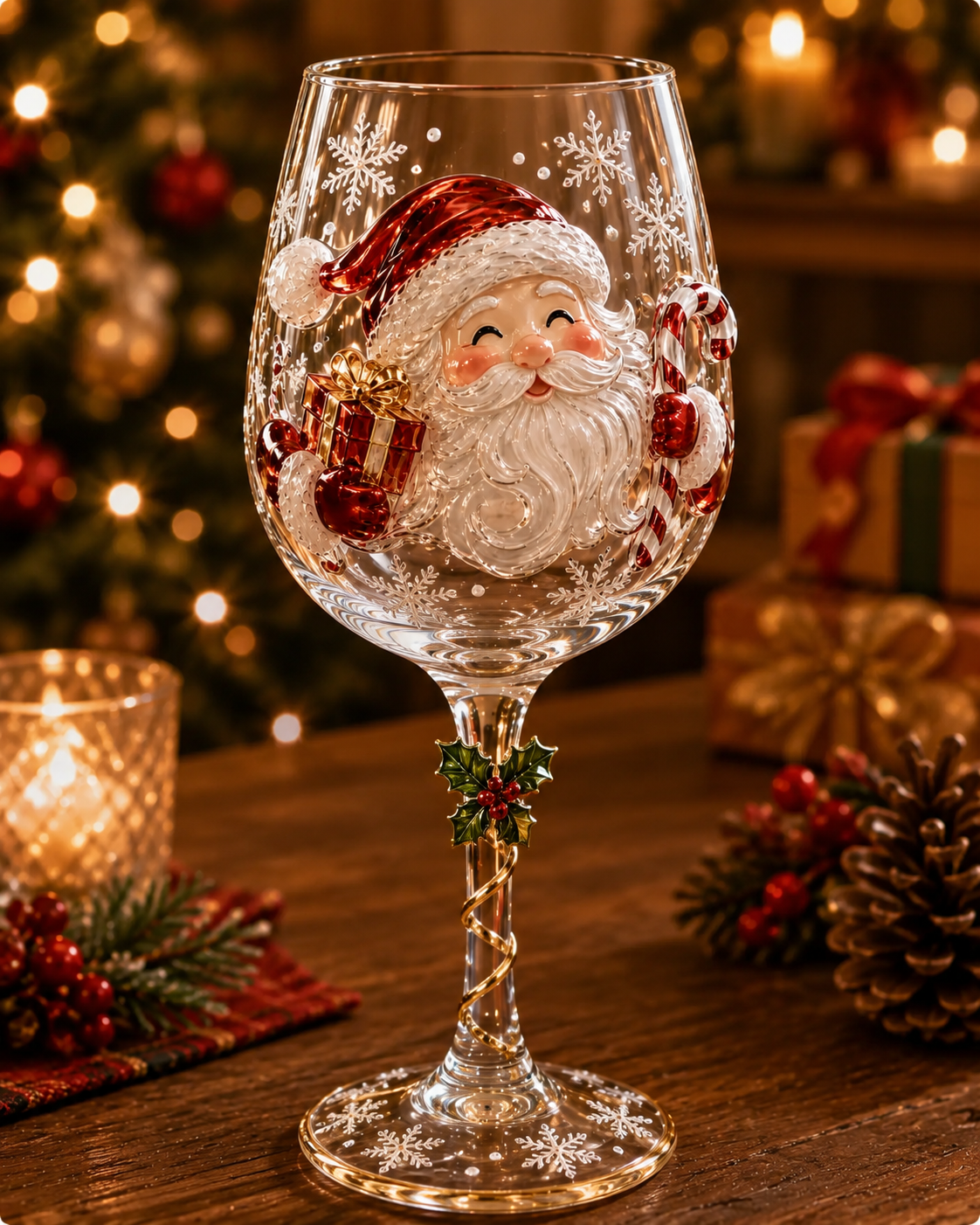 🔥Christmas Early Bird Sale🎁Christmas 3D Wine Glass Collection – Festive Holiday Gift Box Set✨