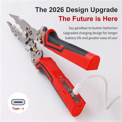 ❤️16 in 1 Wire Stripper Twister for Cutting and Pulling Wires,Cable Scissors,Voltage Tester Pliers, 12V to 250V Live,Null,Hot Wire Judgment AC DC, Audible and Flashing LED Alarms