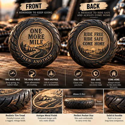 🏍️ 🛞 One More Mile Rider Pocket Hug – Ride Safe, Come Home Keepsake