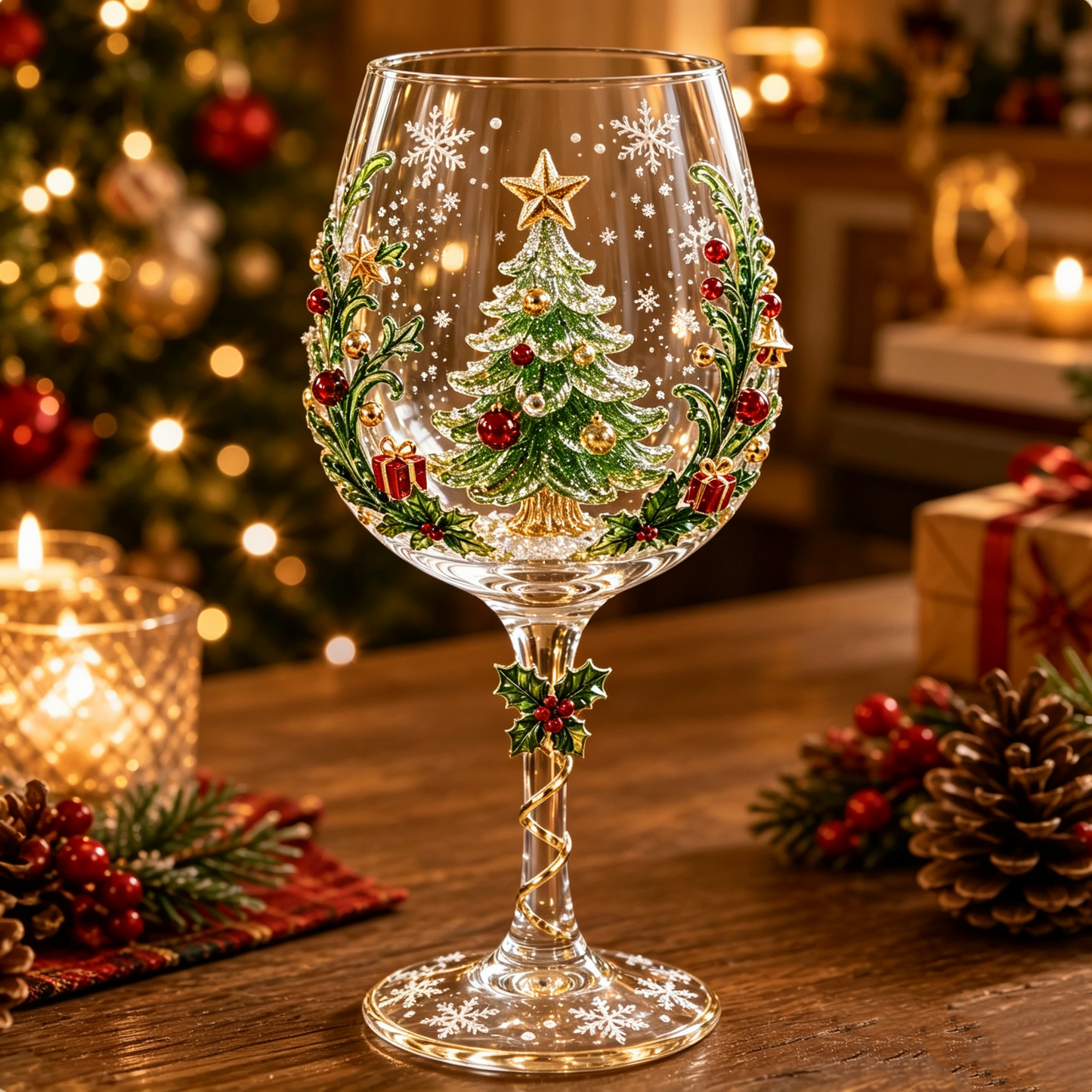 🔥Christmas Early Bird Sale🎁Christmas 3D Wine Glass Collection – Festive Holiday Gift Box Set✨