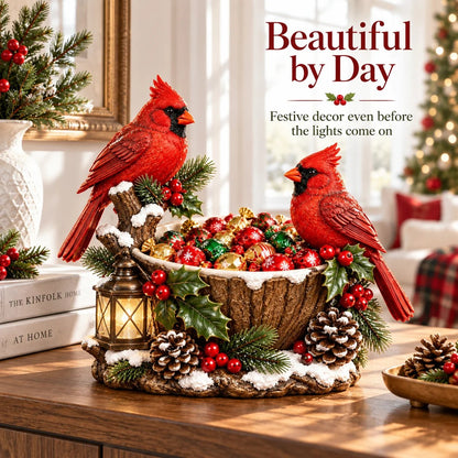 🔥Hot Sale 49% OFF❤️ 🎄 Cardinal Glow Treat Bowl | A Cozy Christmas Candy Centerpiece ❤️