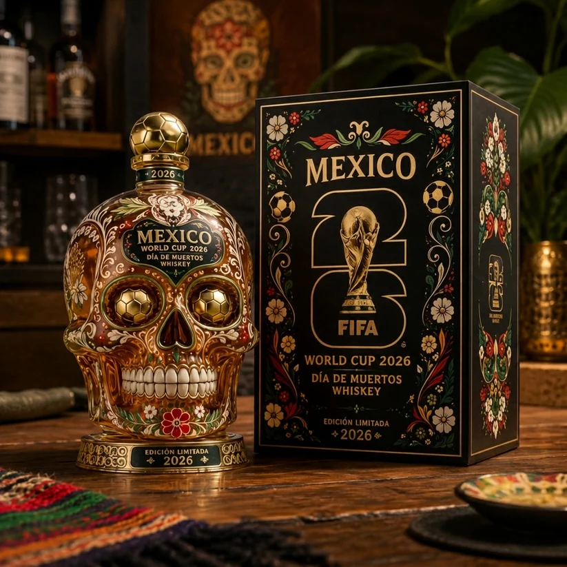 ⚽🇲🇽 Mexico 2026 Día de Muertos Collector's Whiskey Decanter 💀