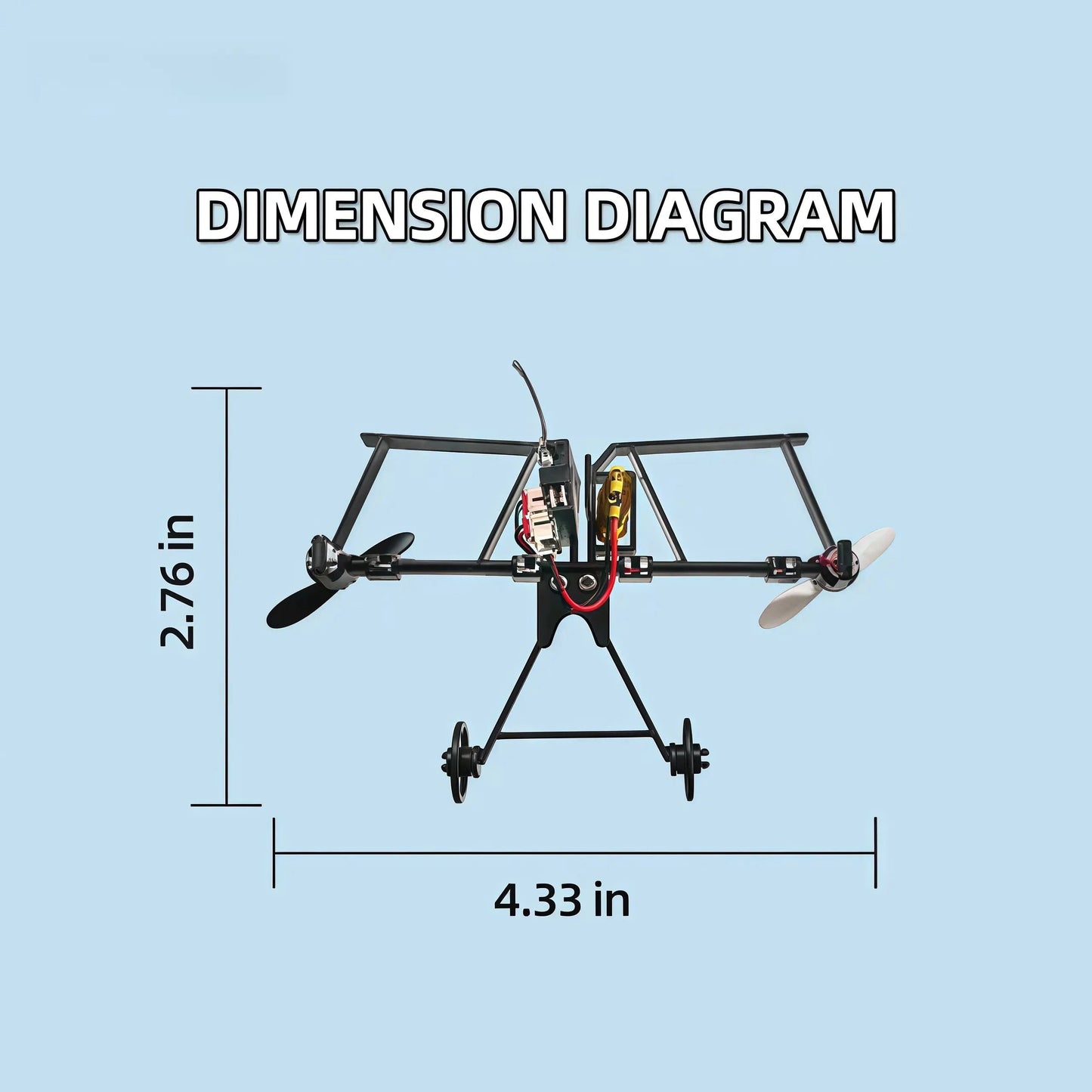 RC Powered Paper Airplane Kit Remote Control DIY Flying Toy with Gyro Stabilizer Dual Propellers